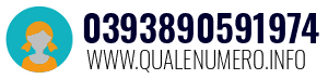 Numero di telefono 0393890591974 0393890591974