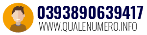 Numero di telefono 0393890639417 0393890639417