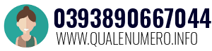 Numero di telefono 0393890667044 0393890667044