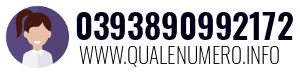 Numero di telefono 0393890992172 0393890992172