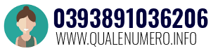 Numero di telefono 0393891036206 0393891036206