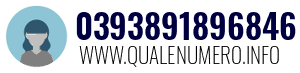 Numero di telefono 0393891896846 0393891896846