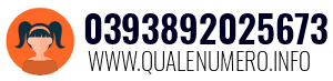 Numero di telefono 0393892025673 0393892025673