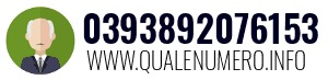 Numero di telefono 0393892076153 0393892076153