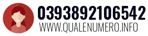 Numero di telefono 0393892106542 0393892106542