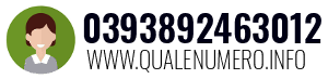 Numero di telefono 0393892463012 0393892463012