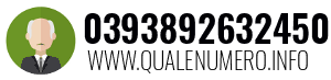 Numero di telefono 0393892632450 0393892632450