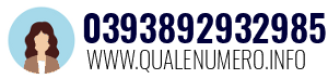 Numero di telefono 0393892932985 0393892932985
