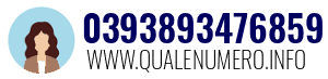 Numero di telefono 0393893476859 0393893476859