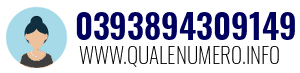 Numero di telefono 0393894309149 0393894309149