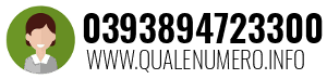 Numero di telefono 0393894723300 0393894723300