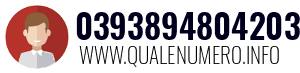 Numero di telefono 0393894804203 0393894804203