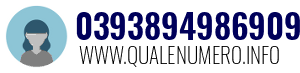 Numero di telefono 0393894986909 0393894986909