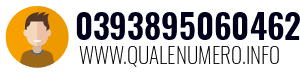 Numero di telefono 0393895060462 0393895060462