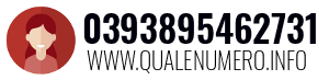 Numero di telefono 0393895462731 0393895462731