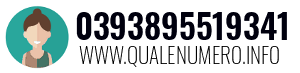 Numero di telefono 0393895519341 0393895519341