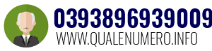 Numero di telefono 0393896939009 0393896939009