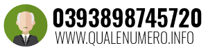 Numero di telefono 0393898745720 0393898745720