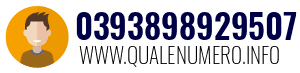 Numero di telefono 0393898929507 0393898929507