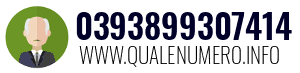 Numero di telefono 0393899307414 0393899307414