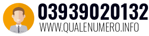 Numero di telefono 03939020132 03939020132