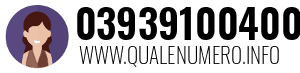 Numero di telefono 03939100400 03939100400