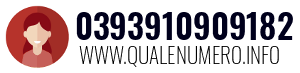 Numero di telefono 0393910909182 0393910909182