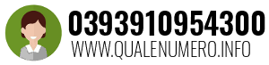Numero di telefono 0393910954300 0393910954300