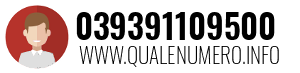 Numero di telefono 039391109500 039391109500