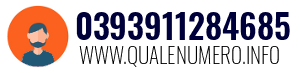 Numero di telefono 0393911284685 0393911284685