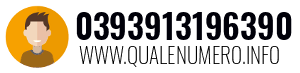 Numero di telefono 0393913196390 0393913196390