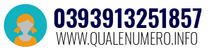 Numero di telefono 0393913251857 0393913251857