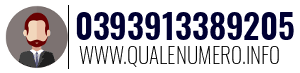 Numero di telefono 0393913389205 0393913389205