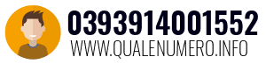 Numero di telefono 0393914001552 0393914001552