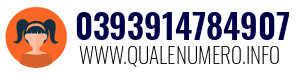 Numero di telefono 0393914784907 0393914784907
