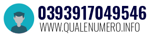 Numero di telefono 0393917049546 0393917049546