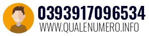 Numero di telefono 0393917096534 0393917096534