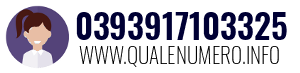 Numero di telefono 0393917103325 0393917103325