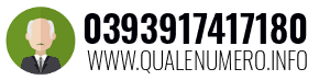 Numero di telefono 0393917417180 0393917417180