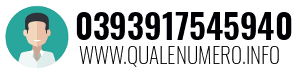 Numero di telefono 0393917545940 0393917545940