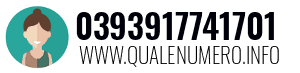 Numero di telefono 0393917741701 0393917741701