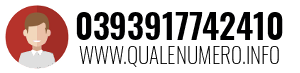 Numero di telefono 0393917742410 0393917742410