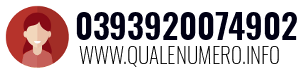 Numero di telefono 0393920074902 0393920074902