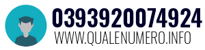 Numero di telefono 0393920074924 0393920074924