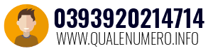 Numero di telefono 0393920214714 0393920214714