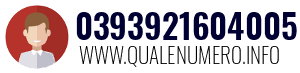 Numero di telefono 0393921604005 0393921604005