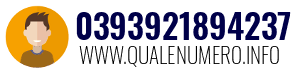 Numero di telefono 0393921894237 0393921894237