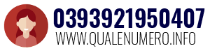 Numero di telefono 0393921950407 0393921950407
