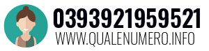 Numero di telefono 0393921959521 0393921959521