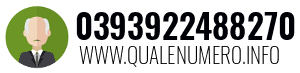 Numero di telefono 0393922488270 0393922488270